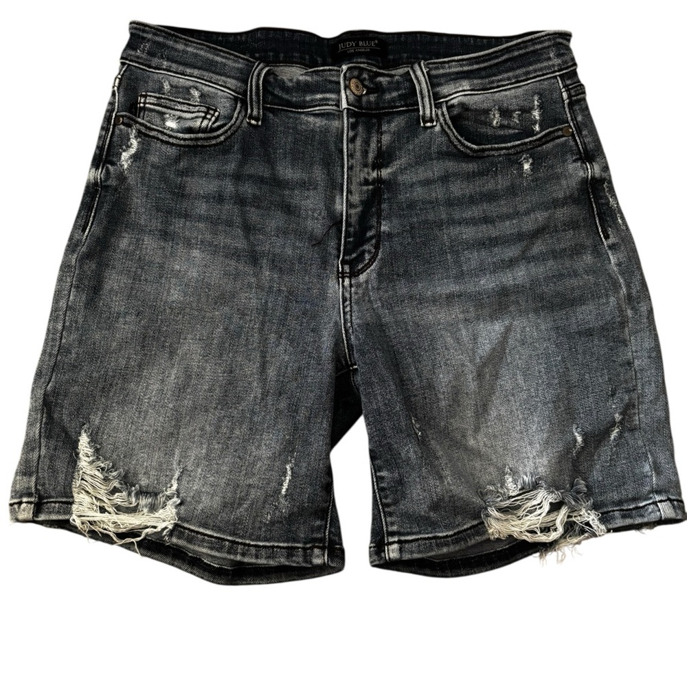 Judy Blue Women’s Distressed Blue Denim Shorts Size XL